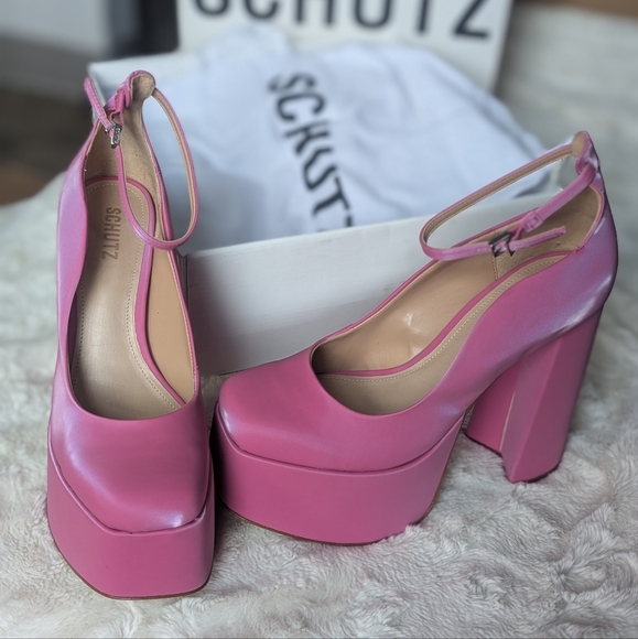 NIB Shutz Darlene Ankle Strap Pump in Pink Size 10 - Picture 12 of 12